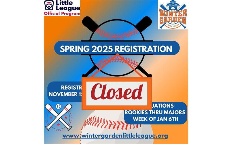 Spring 2025 Registration - CLOSED